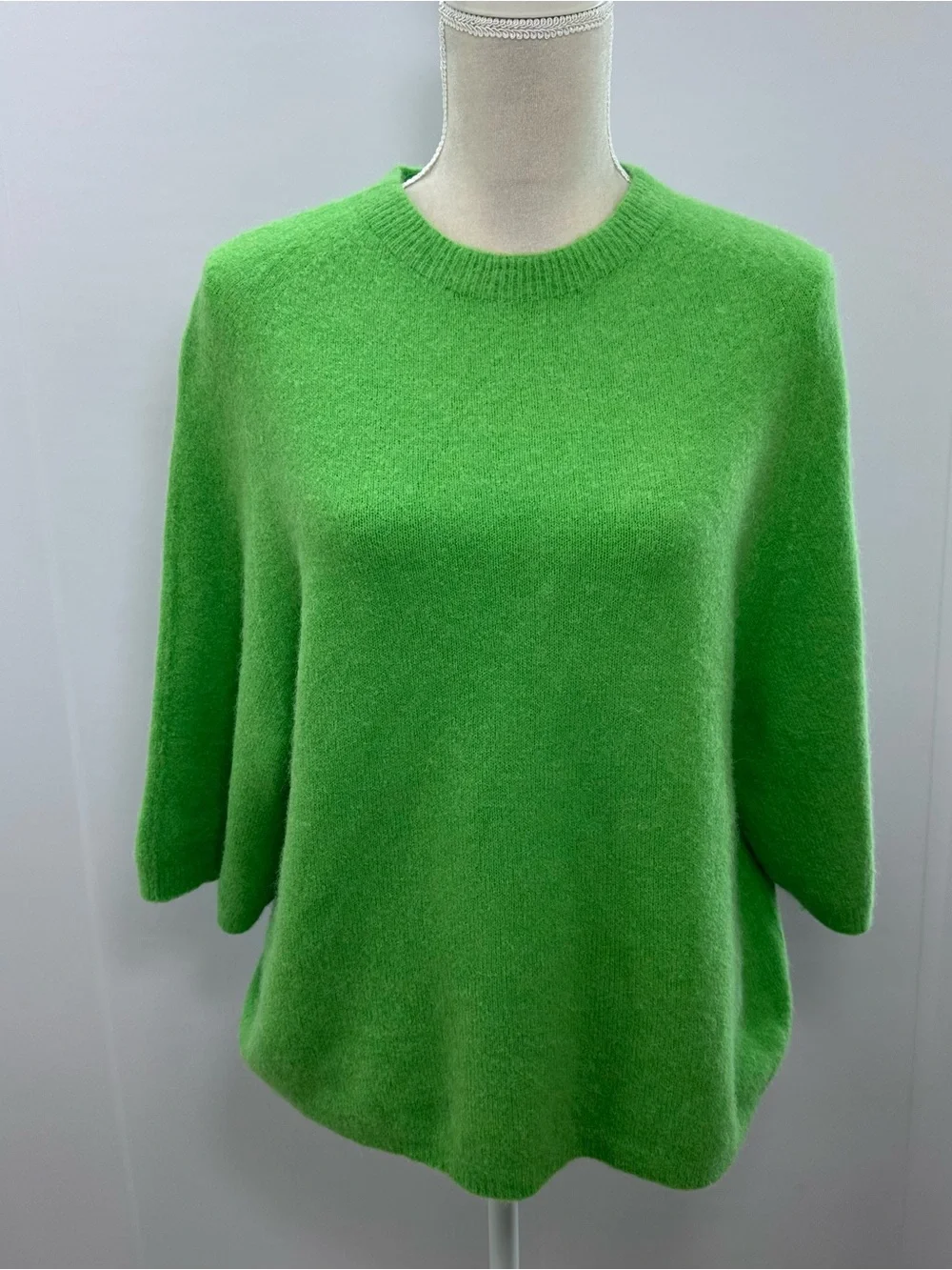 Bianco Blu Bright Green Crewneck Sweater - Relaxed Women's Knit